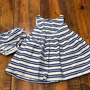 Ralph Lauren Navy and White Striped Dress